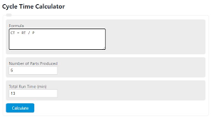 It is used by erp and mes systems for scheduling, purchasing and production costing. Cycle Time Calculator Calculator Academy