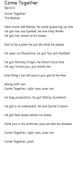 Beatles come together lyrics & video : Come Together Lyrics Follow Lyrics