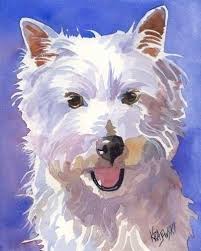 West Highland White Terrier Impresion Del Arte De La Acuarela Etsy West Highland White Terrier Dog Art Schnauzer Art