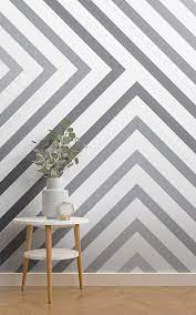 Fond D Ecran Gris Peut Facilement Devenir Tres Terne Et Ennuyeux Mais Une Facon D Embellir Un Grey Wallpaper Grey Striped Wallpaper Abstract Wallpaper Design