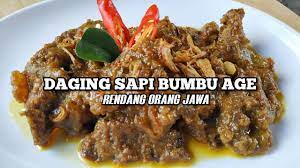 Resep Daging Sapi Bumbu Age Madura Jawa Timur Rendang Jawa Youtube