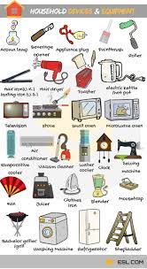 Household Tools Devices And Equipment Vocabulary 7esl