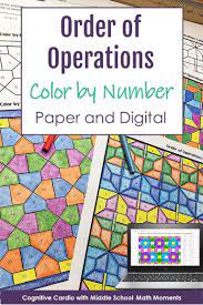 Order Of Operations Color By Number Distance Learning Order Of Operations Distance Learning Middle School Math