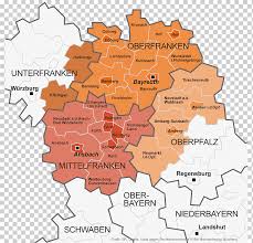 Viamichelin te ofrece la posibilidad de reservar gratis tu alojamiento en región metropolitana de santiago. Franconia Superior Palatinado Superior Region Metropolitana De Nuremberg Franconia Inferior Allianz Mundo Alemania Mapa Png Klipartz
