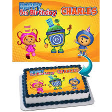 The umizoomi, bot and the little cat. Team Umizoomi Edible Cake Topper Personalized 1 2 Size Sheet Decoration Party Birthday Sugar Frosting Transfer Fondant Image Walmart Com Walmart Com