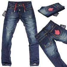 2015 merek terkenal pria kolor dsq jins d2 pinggang tas pinggang rendah celana jeans lurus maple merah logo daun pria di jeans dari pa pants mens pants fashion