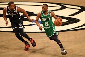 Boston celtics point guard kemba walker during a game against the brooklyn nets, at barclays center, on may 25, 2021. Xqbt3fv9ry4mcm