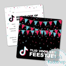 Uitnodiging Tiktok Kaarten Laura S Kadoshop