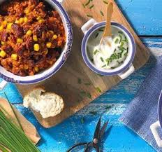 Chili Con Carne Mit Schmand Dip Rezept Rezept Chili Con Carne Schmand Dip Gerichte Mit Hackfleisch