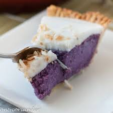 Purple Sweet Potato Pie With Coconut Topping Haupia A Hawaiian Recipe Recipe Sweet Potato Pie Purple Sweet Potatoes Sweet Potato Pies Recipes