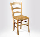 Chaise bois paille