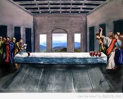 The Last Supper Was Really A Beer Pong Match Epic Lol Last Supper Beer Pong Classical Art Memes