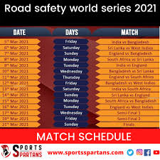 The sportsrush present for you full list of fixtures of the imminent road safety world series. Pt4ygv492rwgdm