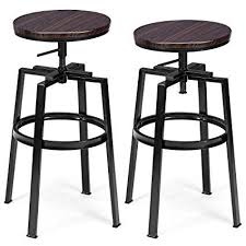 Browse barstool comfort's large selection counter and bar height stools. Amazon Com Costway Swivel Bar Stools Set Of 2 Modern Contemporary Adjustable Height Round Top Pub Bistro K Vintage Bar Stools Pub Chairs Adjustable Bar Stools