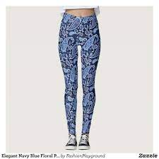 Also set sale alerts and shop exclusive offers only on shopstyle. Elegant Navy Blue Floral Paisley Leggings Zazzle Com In 2021 Paisley Leggings Leggings Fashion White Leggings