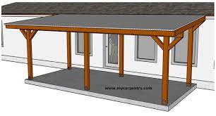 Alumawood patio cover contractors in los angeles. Building A Patio Cover Plans For Building An Almost Free Standing Patio Roof