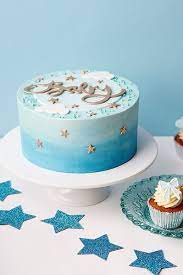 Twinkle Star Baby Cakecelebrate The Imminent Arrival Of A Little Boy With This Adorable Baby Show Baby Shower Cakes For Boys Blue Baby Shower Cake Shower Cakes
