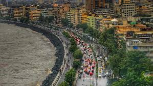 Mumbai Harbour waterfront stands ...