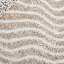 Safavieh Tahoe Kuzman Striped Shag Area Rug, Gold/Ivory, 4' x 6'