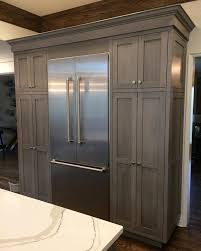 Lovely Light Grey Stained American Poplar Wood Cabinetry Kitchendesign Kitchen Kitchenre Stained Kitchen Cabinets Kitchen Design Trends Kitchen Design Color