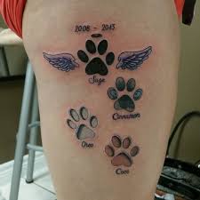 Dog paw print tattoo with flowers. Dog Paw Print Tattoo Ideas For Women Novocom Top