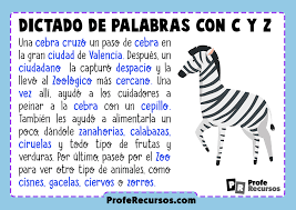 Dictados Cortos Con C Y Z Para Ninos De Primaria