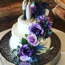 26 purple spring wedding cake decorations for a woodland wedding cake or a butterfly wedding cake. Two Tier Cake With Purple Flowers Wedding Cakes Minneapolis Bakery Farmington Bakery