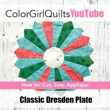 Vintage dresden plate quilt top 96x80 100% cotton hand sewn appliqué pink/green. New Video Making A Dresden Plate Quilt Block Color Girl Quilts By Sharon Mcconnell
