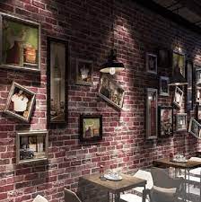 Carter Rustic Vintage 3d Faux Brick Wallpaper Roll Restaurant Design Rustic Brick Cafe Faux Brick Wallpaper