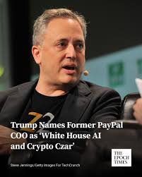 President-elect Donald Trump announced Thursday night that former PayPal  executive David Sacks will serve as the “White House AI and Crypto Czar,” a  newly created position aimed at advancing U.S. policy in