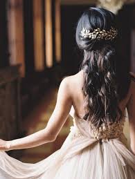 Adding a hair accessory doesn't have to mean walking down the aisle in a tiara. 17 Gorgeous Half Up Half Down Wedding Hairstyles Onefabday Com