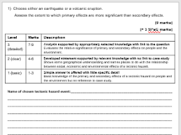 Aqa Gcse Geography Natural Hazards Exam Questions Teaching Resources