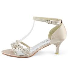 Champagne Wedding Shoes Womens Champagne Satin Wedding Strappy Rhinestone Kitten Heels Shoes Champagne Wedding Shoes Kitten Heel Shoes Party Shoes Heels