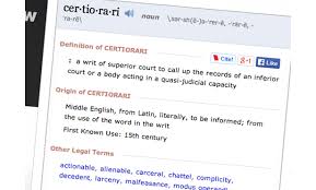 Definition and synonyms of malfeasance from the online english dictionary from macmillan education. No Video But Here S Audio Of How Justices Say Certiorari National Law Journal