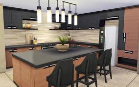 All the items follow the same color scheme, but some can have some fun additions or wood tones. Modern Mediterranean Kitchen Part Of My Modern Mediterranean Mansion On The Gallery Ea Id Muffinchunx Instagram Lex Sims Sims4