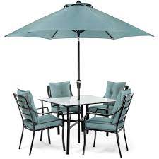 ← elephant crib bedding set. Hanover Lavallette Black Steel 5 Piece Outdoor Dining Set With Umbrella Base And Ocean Blue Cushions Lavdn5pc Blu Su The Home Depot