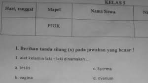 Check spelling or type a new query. Viral Soal Ujian Pjok Kelas 5 Sd Di Kota Bogor Berbau Vulgar Suara Jakarta