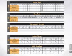 Bigbill Sizing Charts