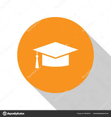 White Graduation Cap Icon Isolated On White Background Graduation Hat With Tassel Icon Orange Circle Button Flat Design Vector Illustration Stock Vector Image By C Vectorvalera Gmail Com 278353724