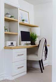Perfect for a computer desk in a small closet or nook. Built In Office Nook Part One Free Plans Nick Alicia