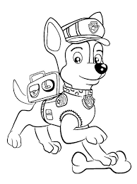 Paw patrol chase coloring pages to print. Chase Paw Patrol Coloring Pages Download And Print Chase Paw Patrol Coloring Pages