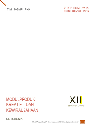 Modul produk kreatif dan kewirausahaan kelas xi guru ilmu sosial. Jawaban Soal Modul Perpajakan Smk Kelas Xi Bisnis Dan Manajemen Soal Dan Jawaban