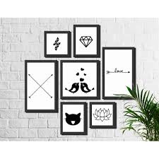 Quadros Decorativos Quadros Decorativos Adesivos E Papel De Parede Arte Quadro Mira todos estos lindos cuadros abstractos minimalistas que puedes ser los más adecuados para. kit 7 quadros decorativos minimalista escandinavo