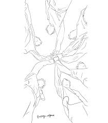 Bts Line Art Drawing Line Art Drawings Line Art Outline Art
