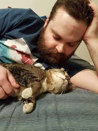 Cat Found Covered In Ice Warms Up In Train Worker's Arms