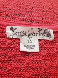 This easy knit headband pattern makes for a great diy accessory or even a diy gift idea. Knit Works Womens Vest Size 12 Coral Open Front Textu Gem