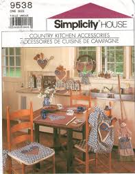 Looking for sink accessories for your kitchen? Simplicity Pattern 9538 Country Kitchen Accessories Home Dec Broom Cover Basket Potholders Place Mats Sewing Pattern Heaven