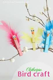 Vogel Aus Wascheklammern Basteln Clothespin Bird Craft Idea For Kids Fruhling Bastelidee Kinder Basteln B Basteln Fruhling Kinder Kreativ Bastelideen