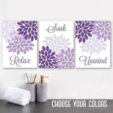 Topps tiles acts as credit intermediary an. Floral Bathroom Quote Purple Bathroom Wall Art Prints Or Canvas Set Of 3 Bathroom Wall Decor Flower Bathroom Relax Soak Unwind Prints Art Collectibles Kromasol Com