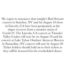 Sir Rod Stewart postpones two US shows after developing Covid-19 | Ealing Times